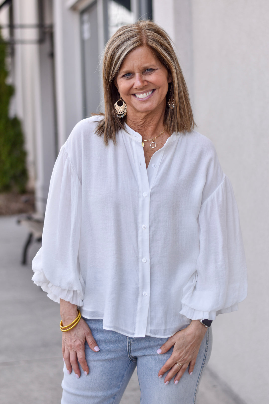 Fate Puff Sleeve Button Shirt