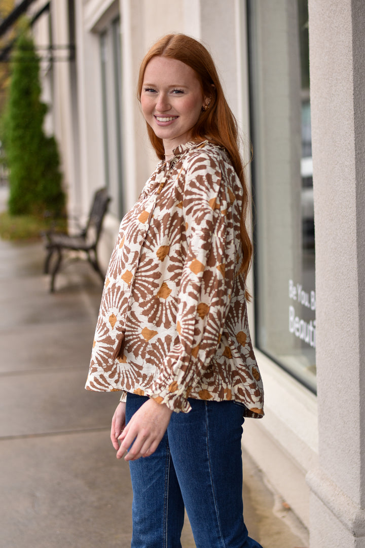 Gypsy Floral Print Blouse