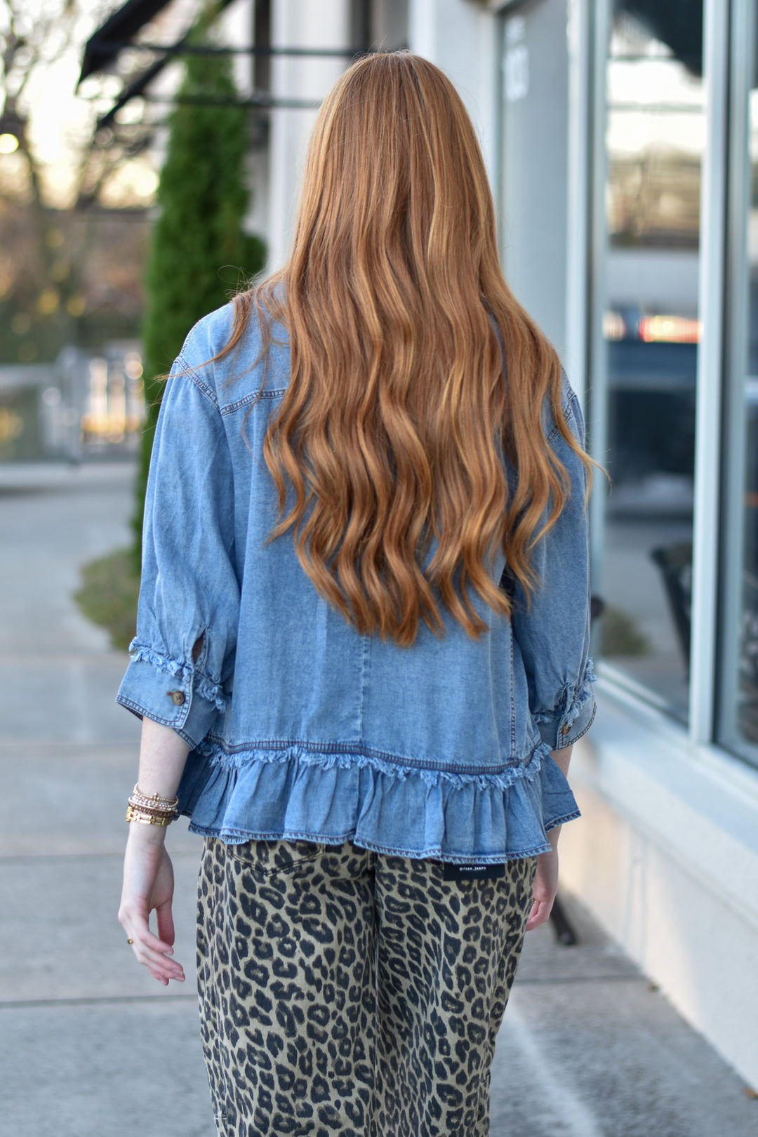 Tencel Vintage Ruffle Top