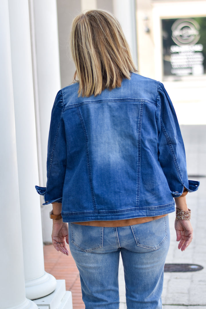 Puff Sleeve Denim Jacket