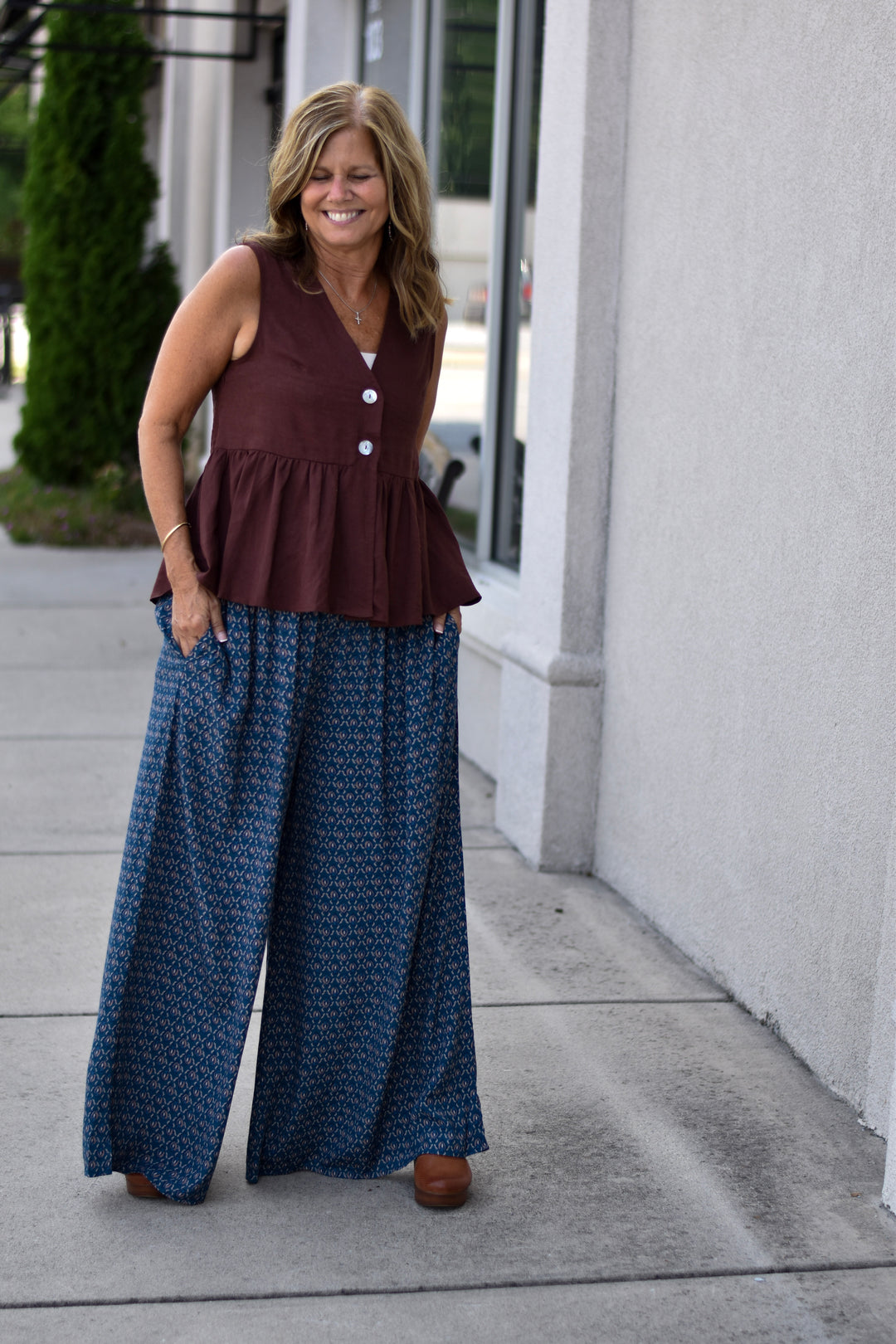 Paisley Printed Palazzo Pants