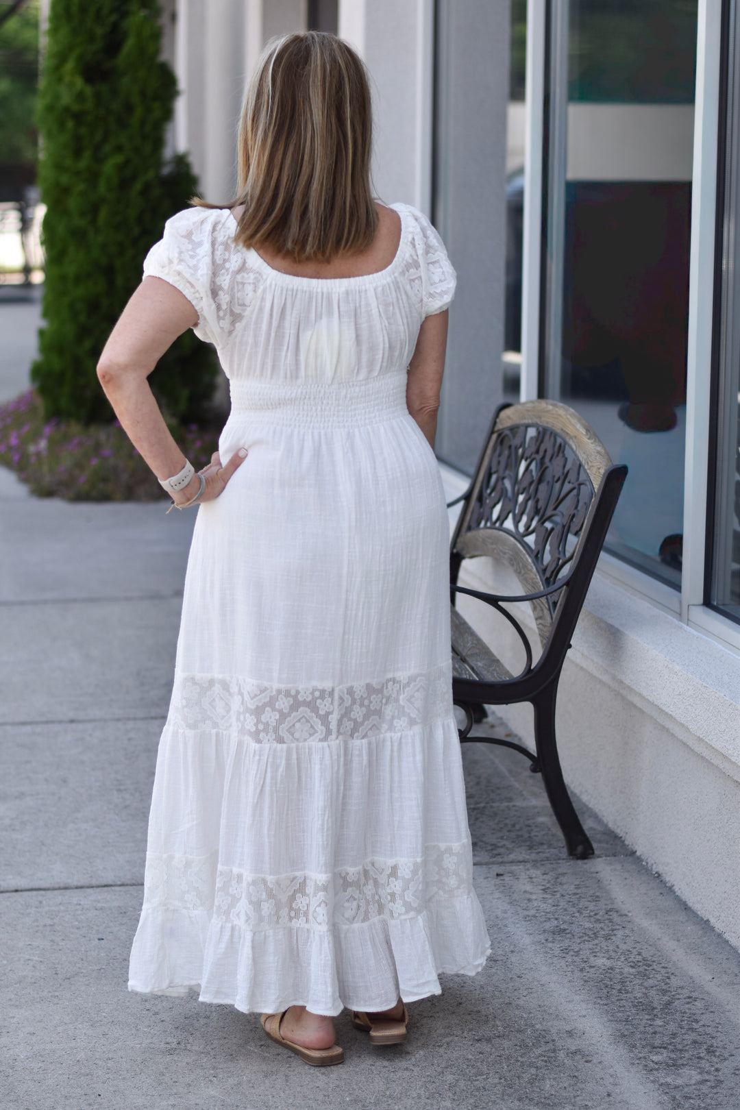 Easel's Whispering Lace Maxi Dress