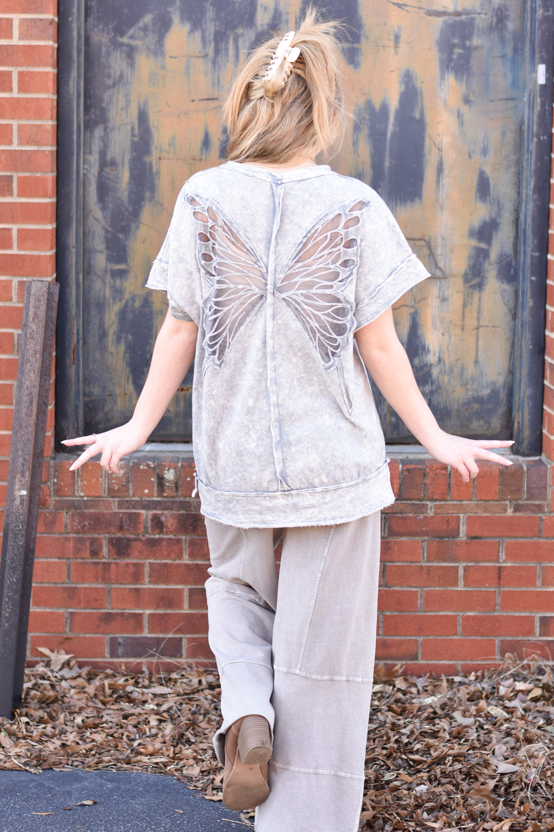 Mineral Washed Butterfly Top