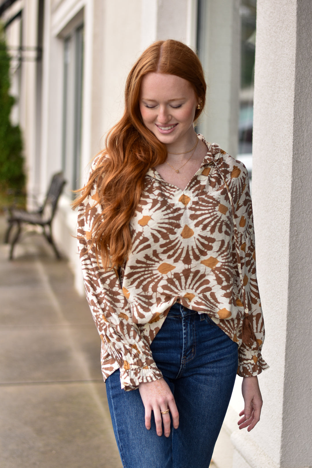 Gypsy Floral Print Blouse