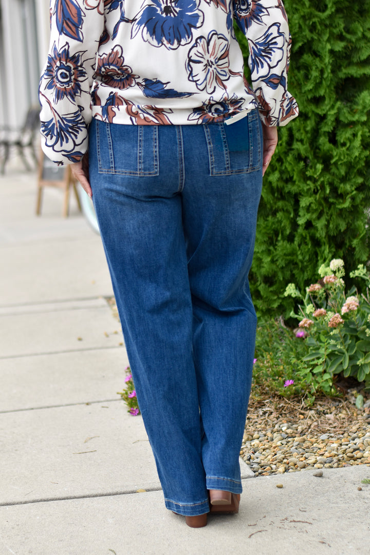 Charlie B Double Take Wide Leg Jeans