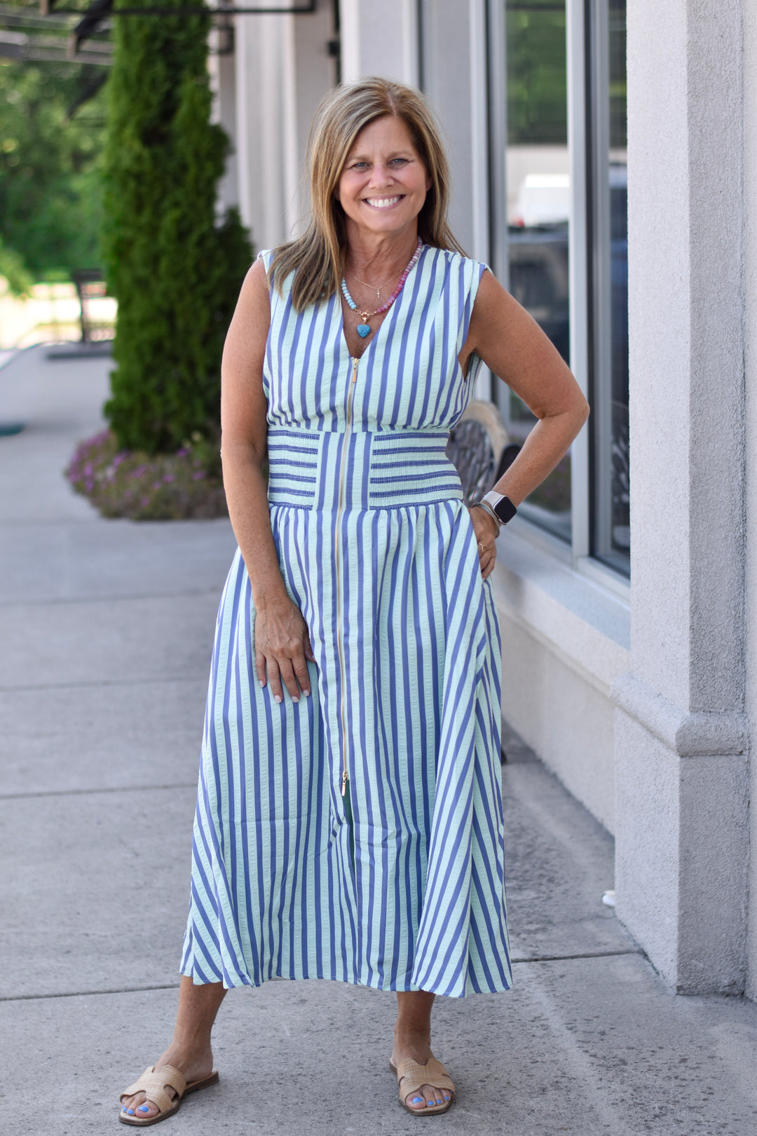 THML Weekend Getaway Stripe Dress