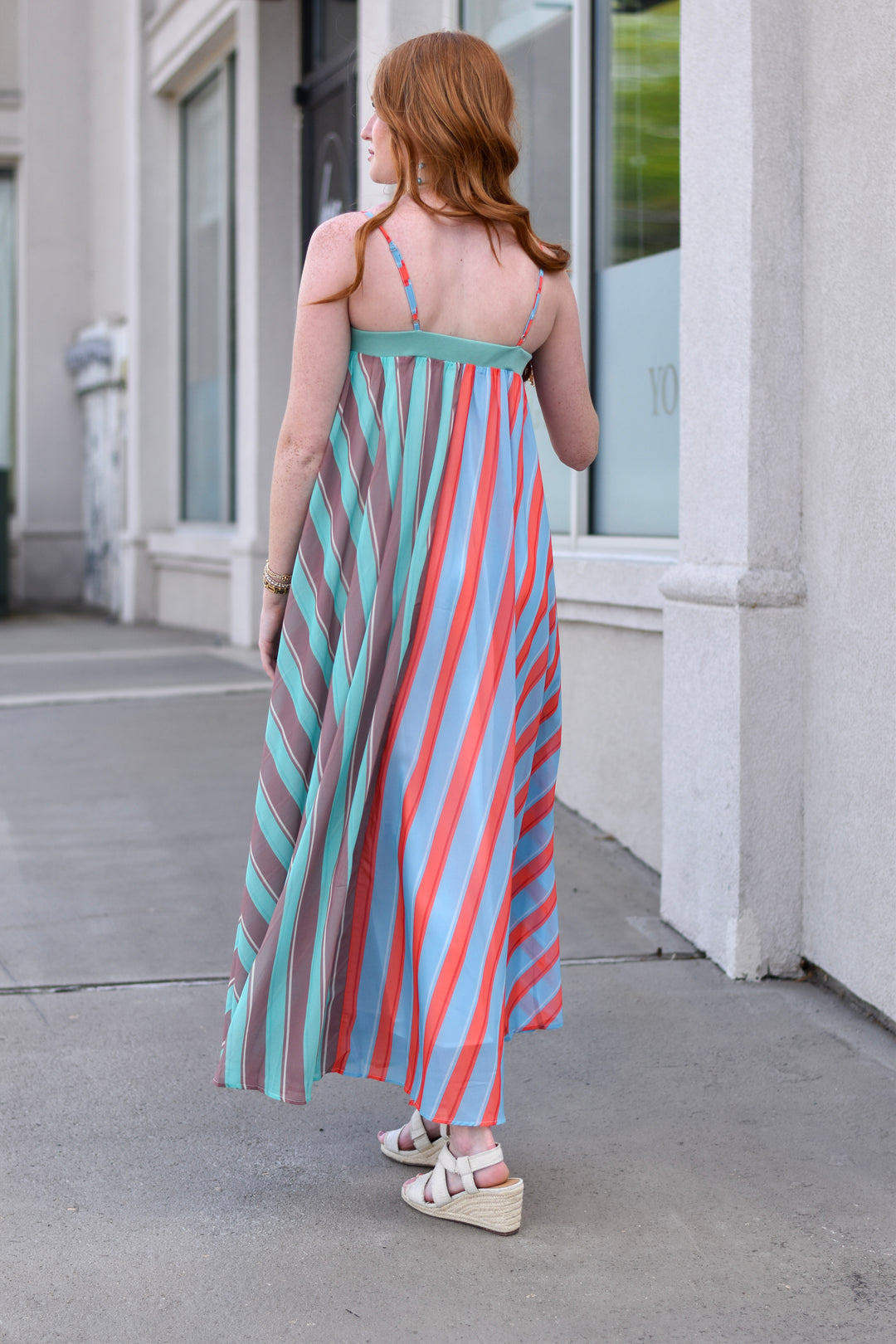 Serafina Striped Maxi Dress