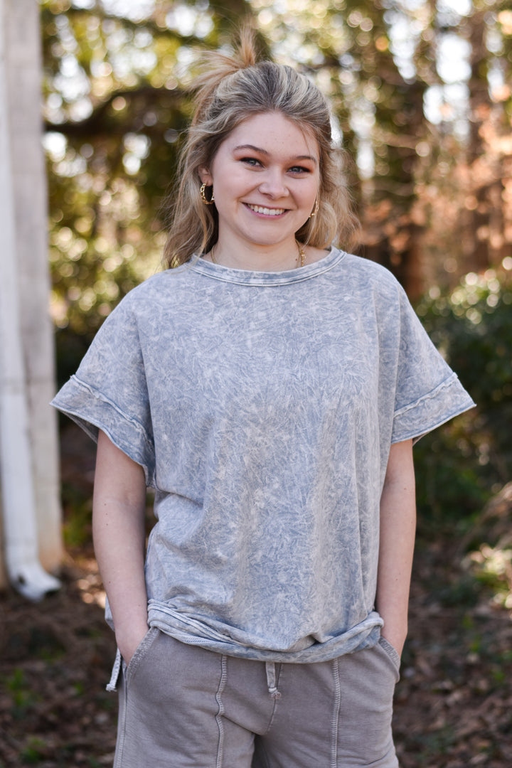 Mineral Washed Butterfly Top