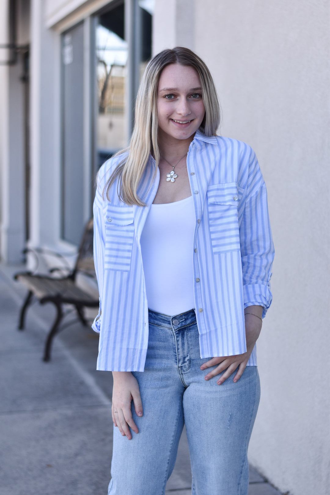 Girl's Trip Stripe Blouse