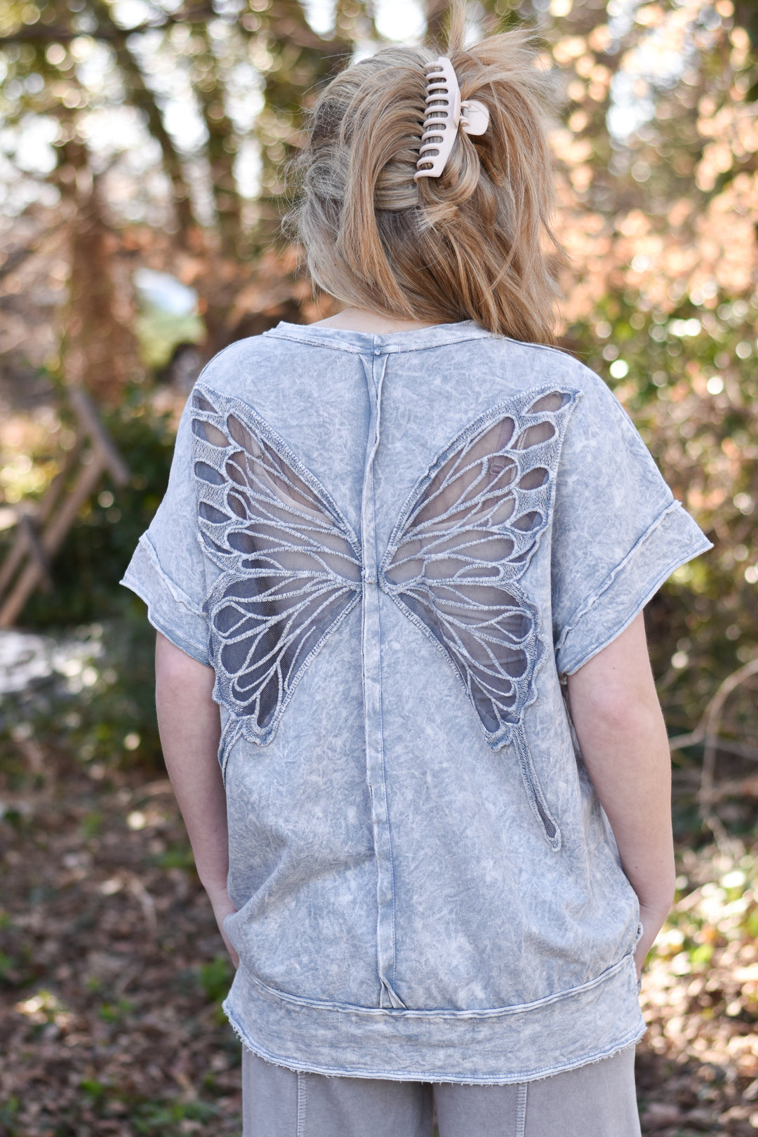 Mineral Washed Butterfly Top