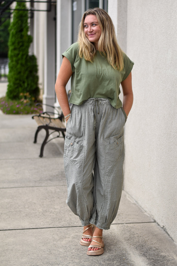 Olive Drift Pants