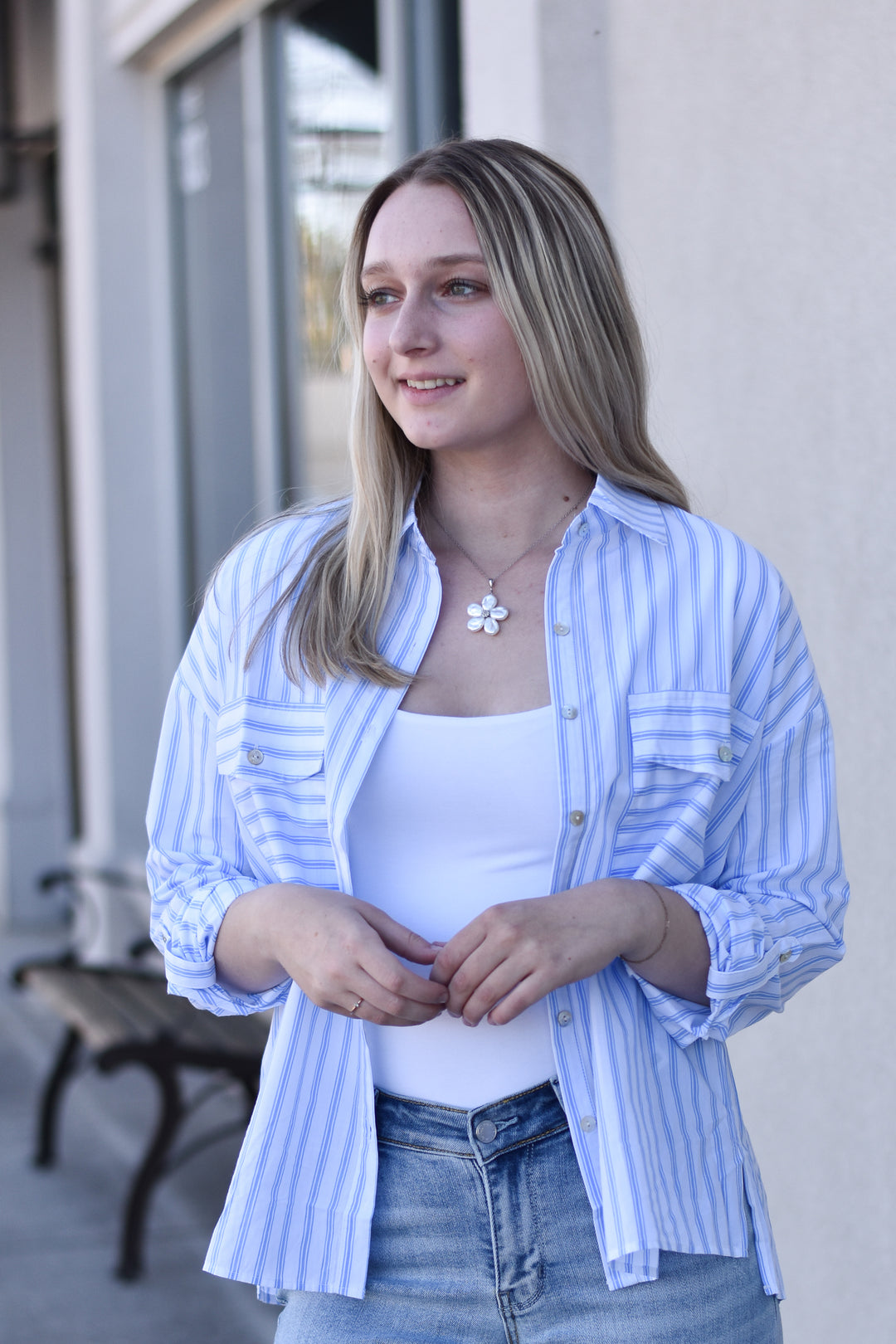 Girl's Trip Stripe Blouse