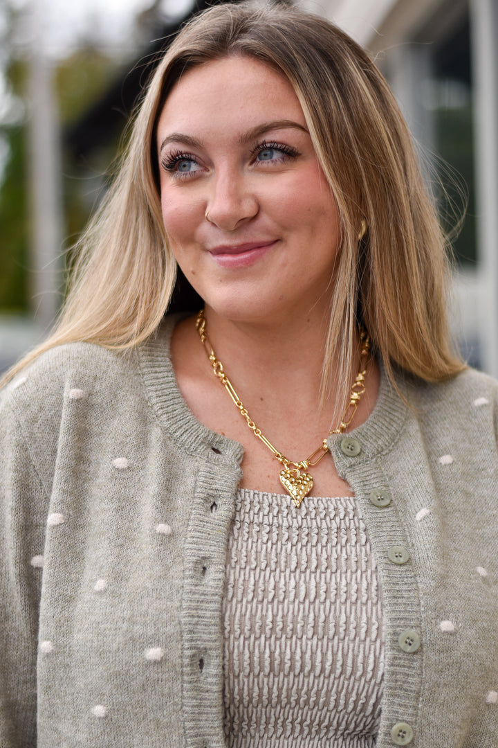 Golden Heart Link Necklace