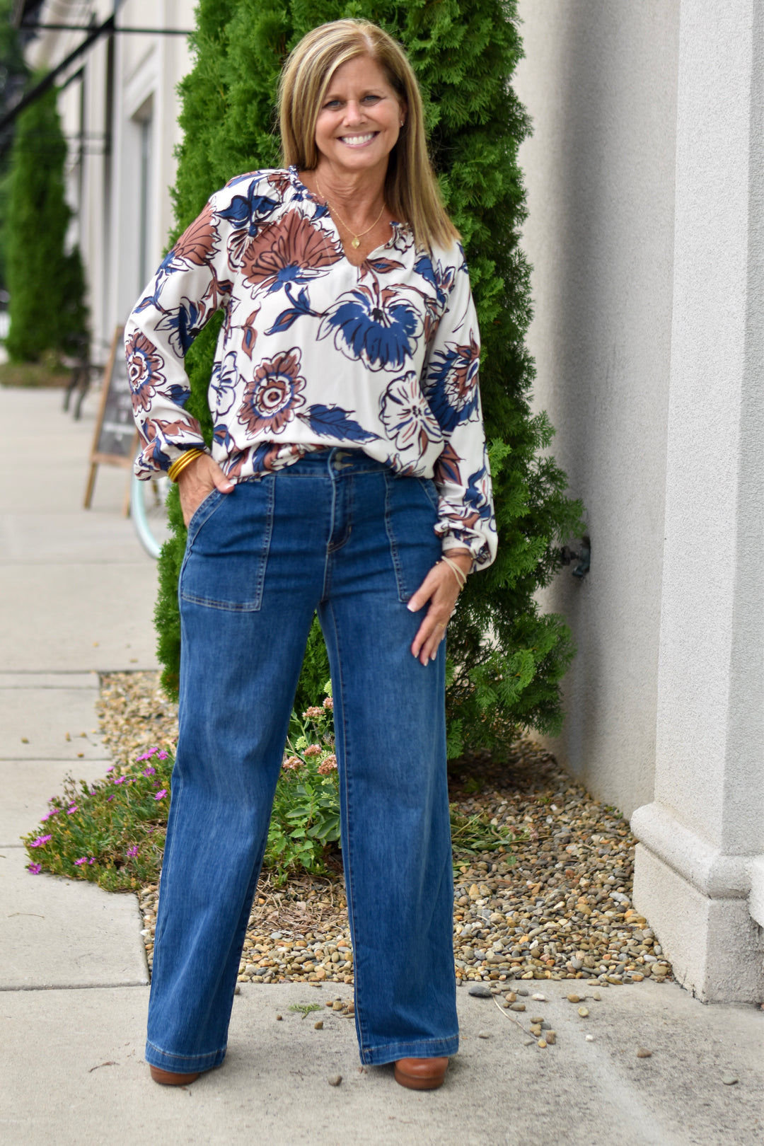 Charlie B Double Take Wide Leg Jeans