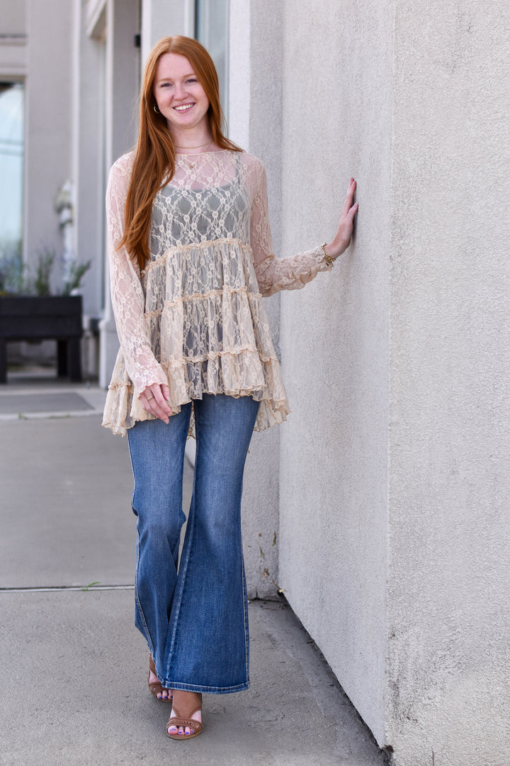 Lace Ruffled Tunic