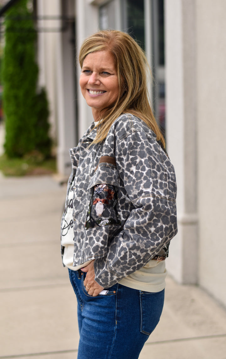 Wildflower After Dark Leopard Jacket