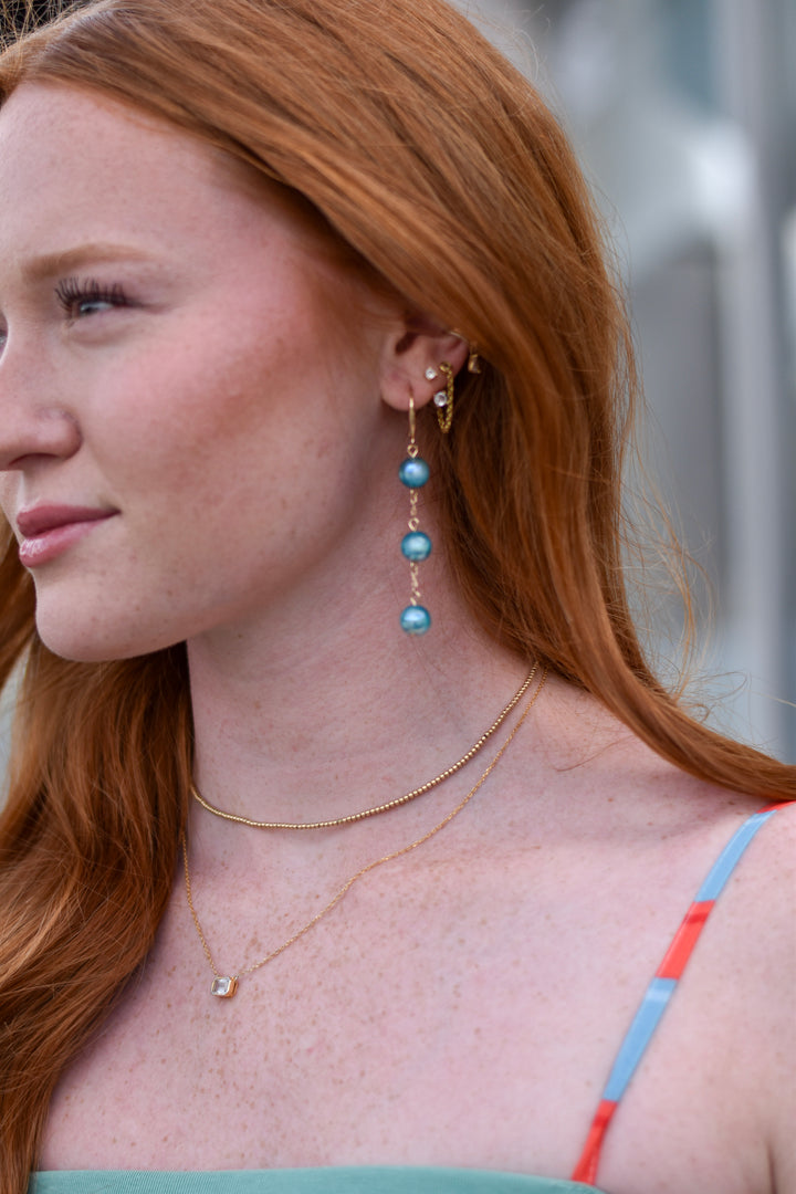 Candy Glow Triple Drop Earrings