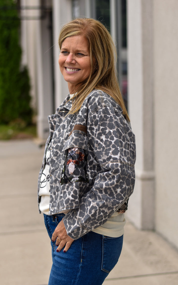 Wildflower After Dark Leopard Jacket