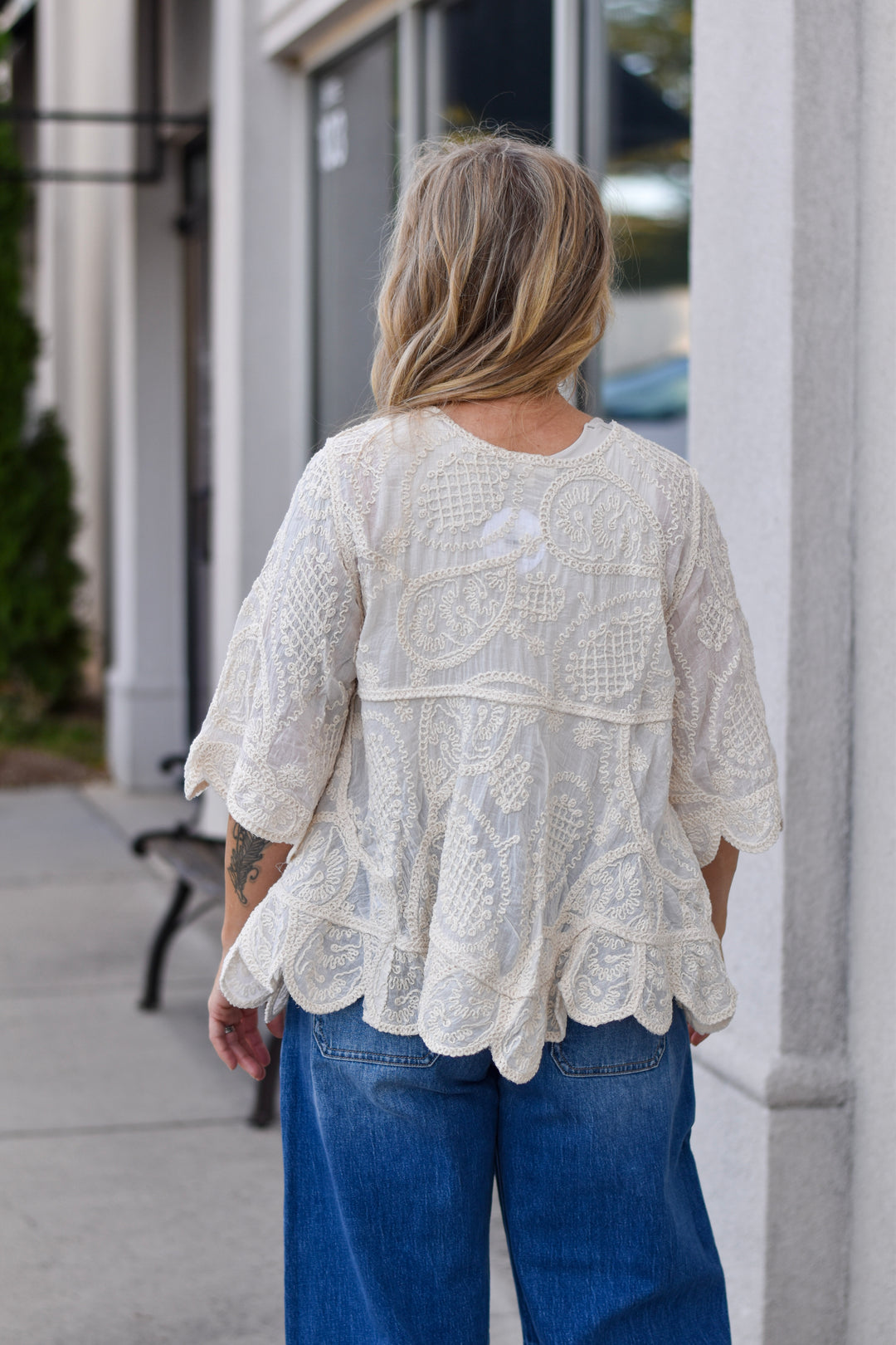 Boho Bloom Embroidered Tunic