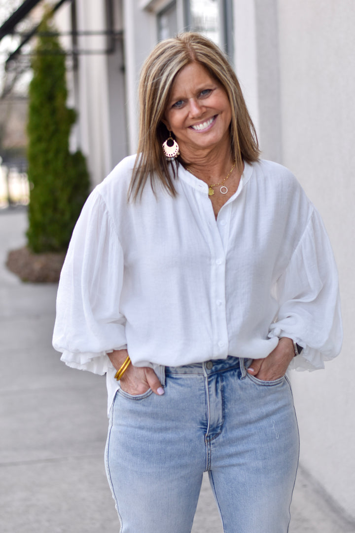 Fate Puff Sleeve Button Shirt