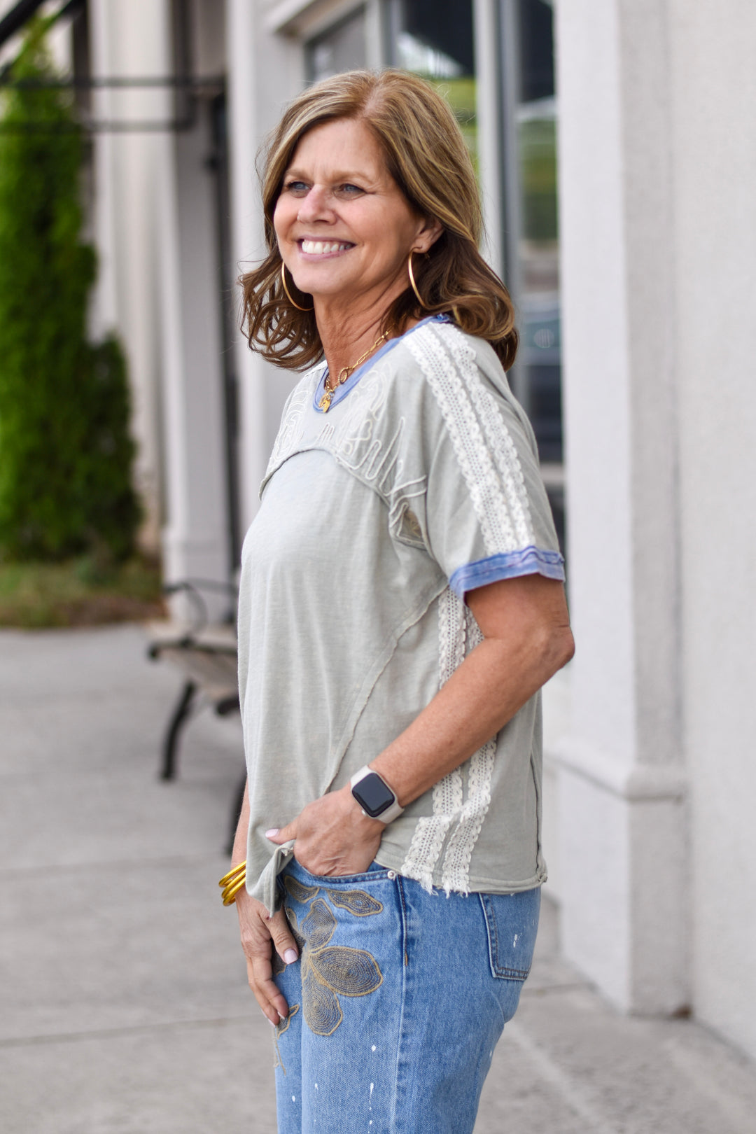 Oli & Hali Bloom Vintage Knit Top