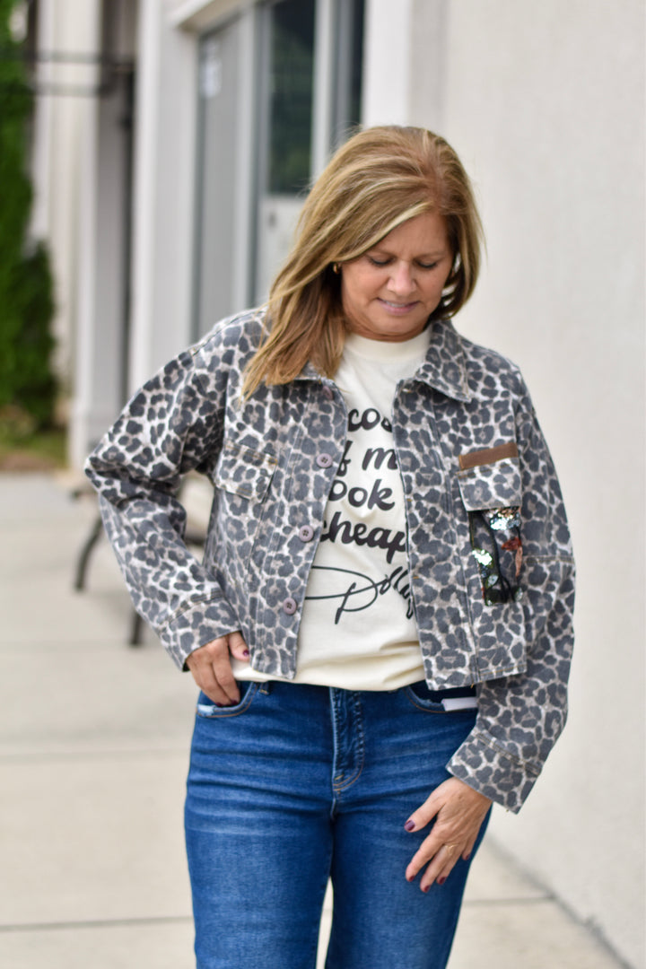 Wildflower After Dark Leopard Jacket