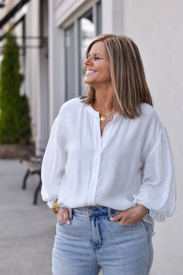 Fate Puff Sleeve Button Shirt