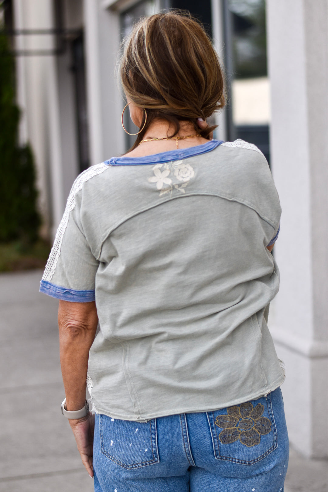 Oli & Hali Bloom Vintage Knit Top