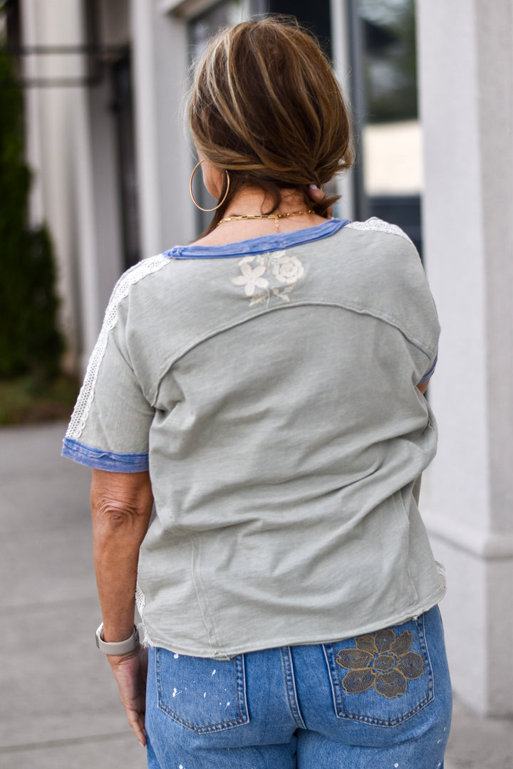 Oli & Hali Bloom Vintage Knit Top