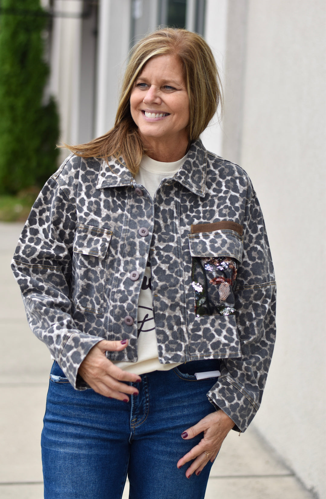 Wildflower After Dark Leopard Jacket
