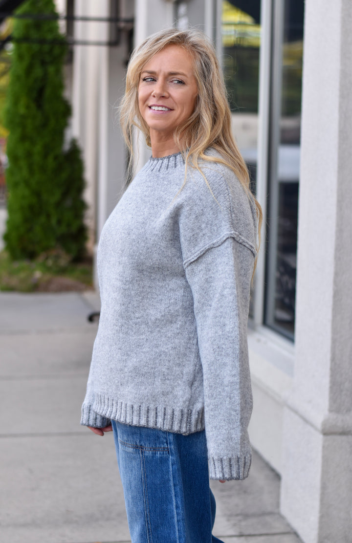 Cozy Contrast Stitch Sweater