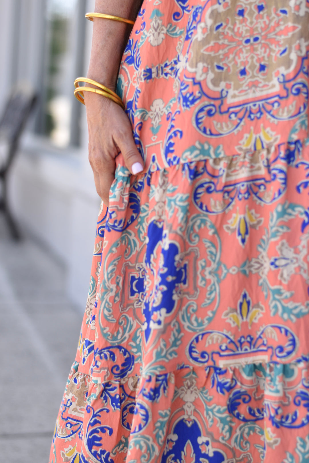 Coral Breeze Boho Dress