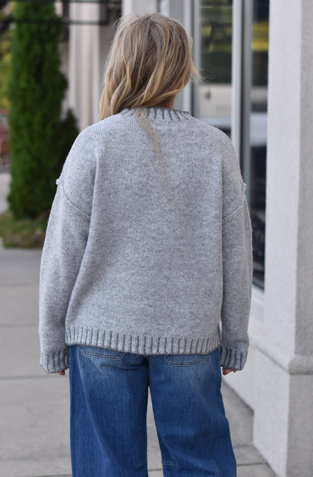 Cozy Contrast Stitch Sweater