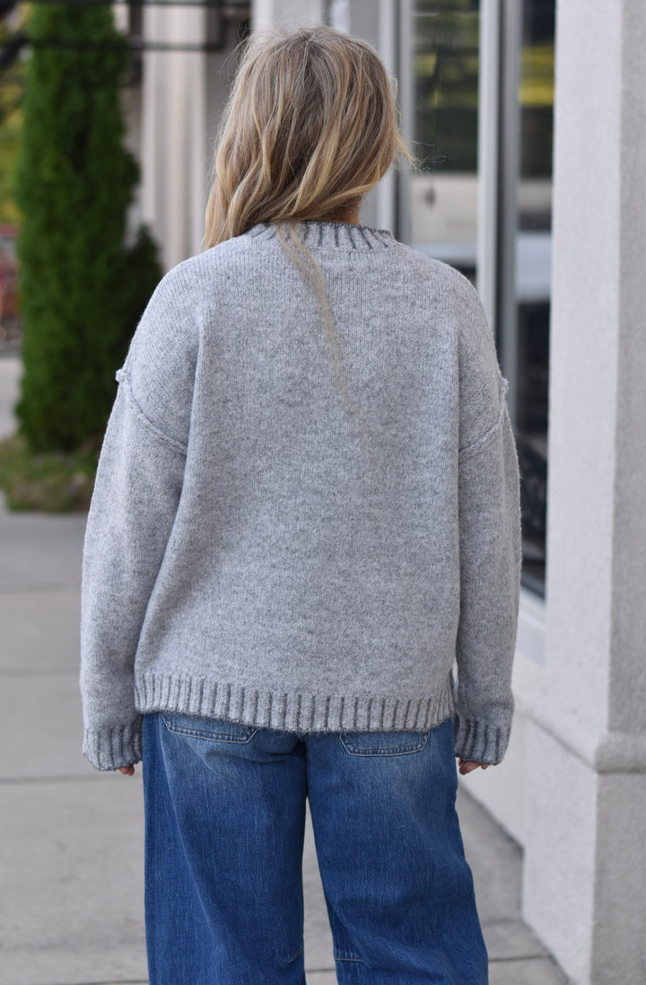 Cozy Contrast Stitch Sweater