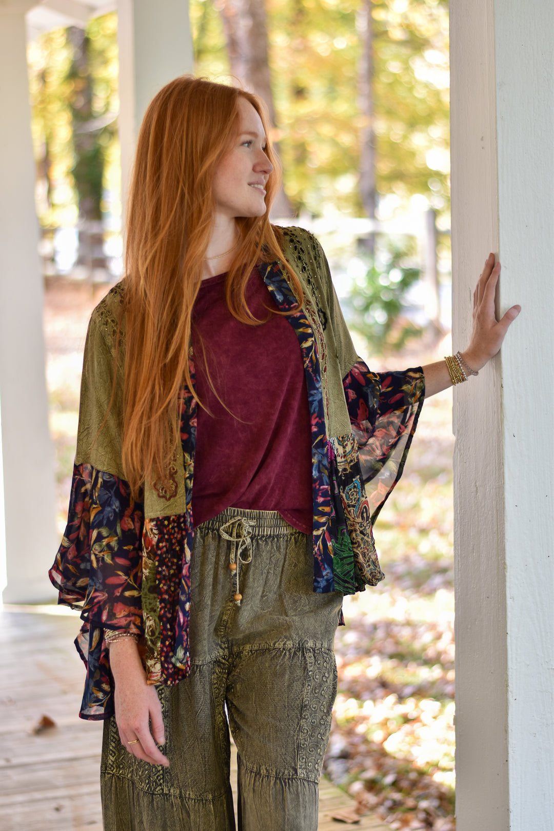 Boho Rustic Embellished Shrug