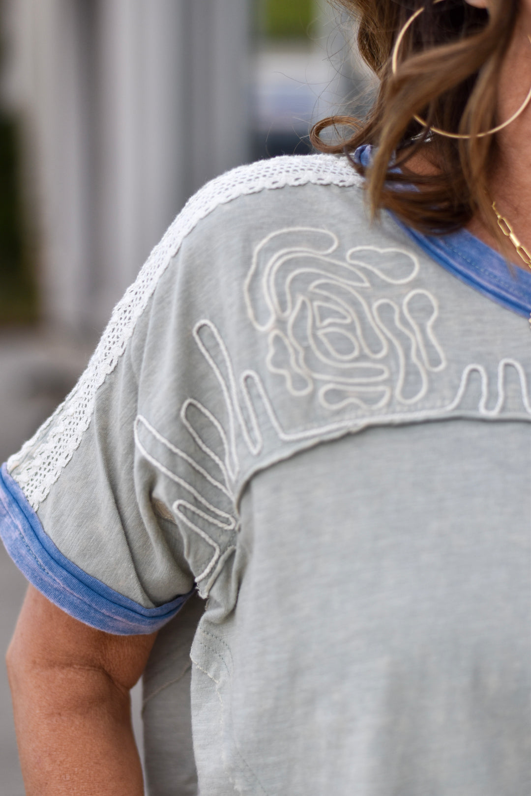 Oli & Hali Bloom Vintage Knit Top