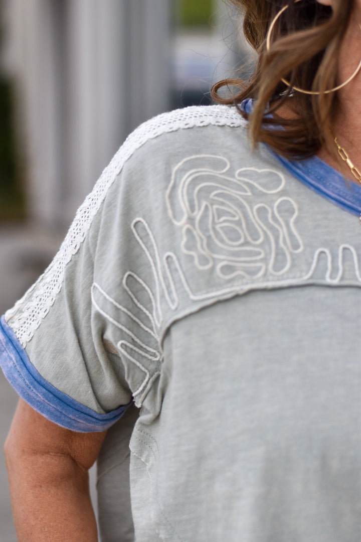 Oli & Hali Bloom Vintage Knit Top