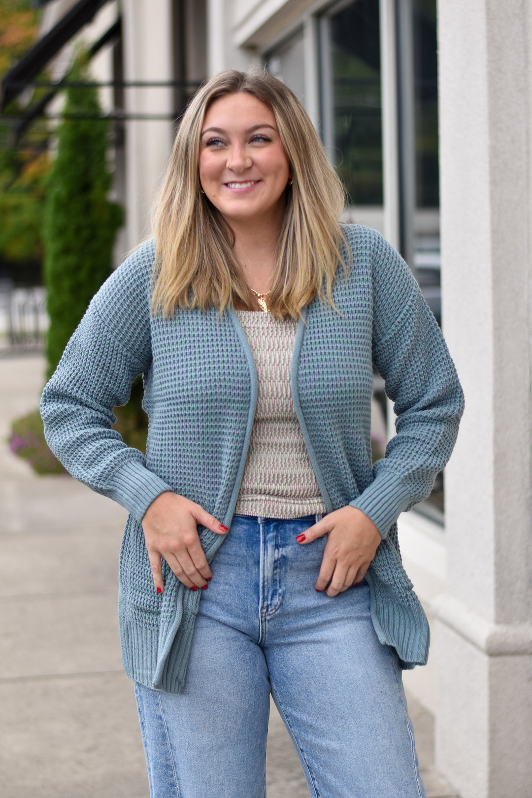 Cozy Waffle Knit Cardigan