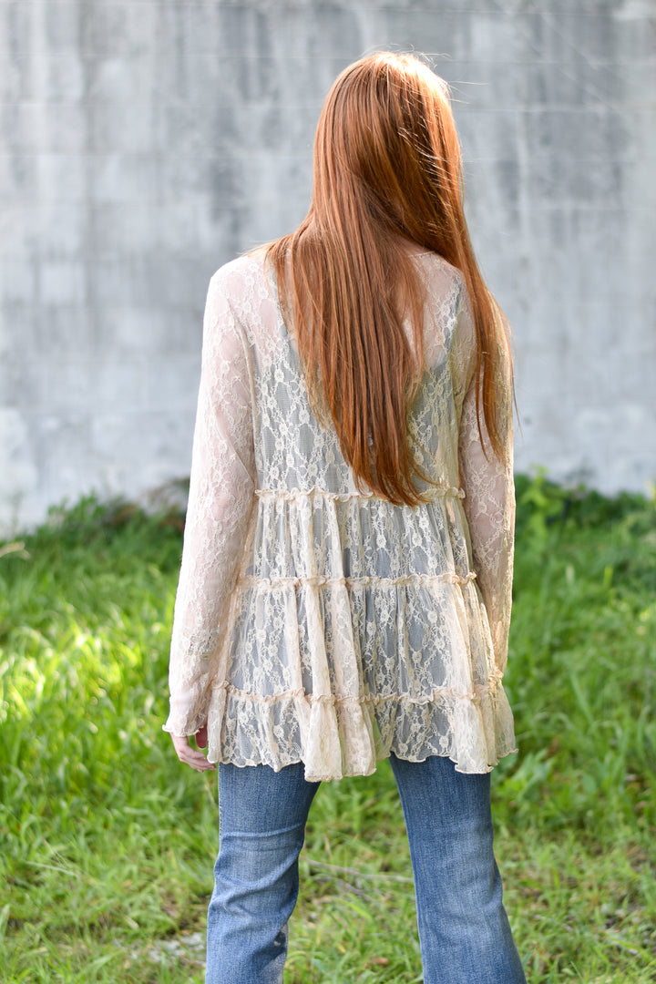 Lace Ruffled Tunic