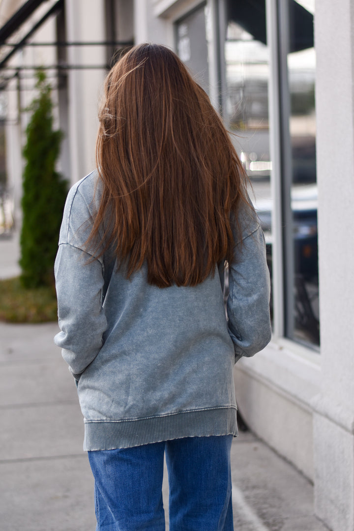 Acid Wash Pull Over