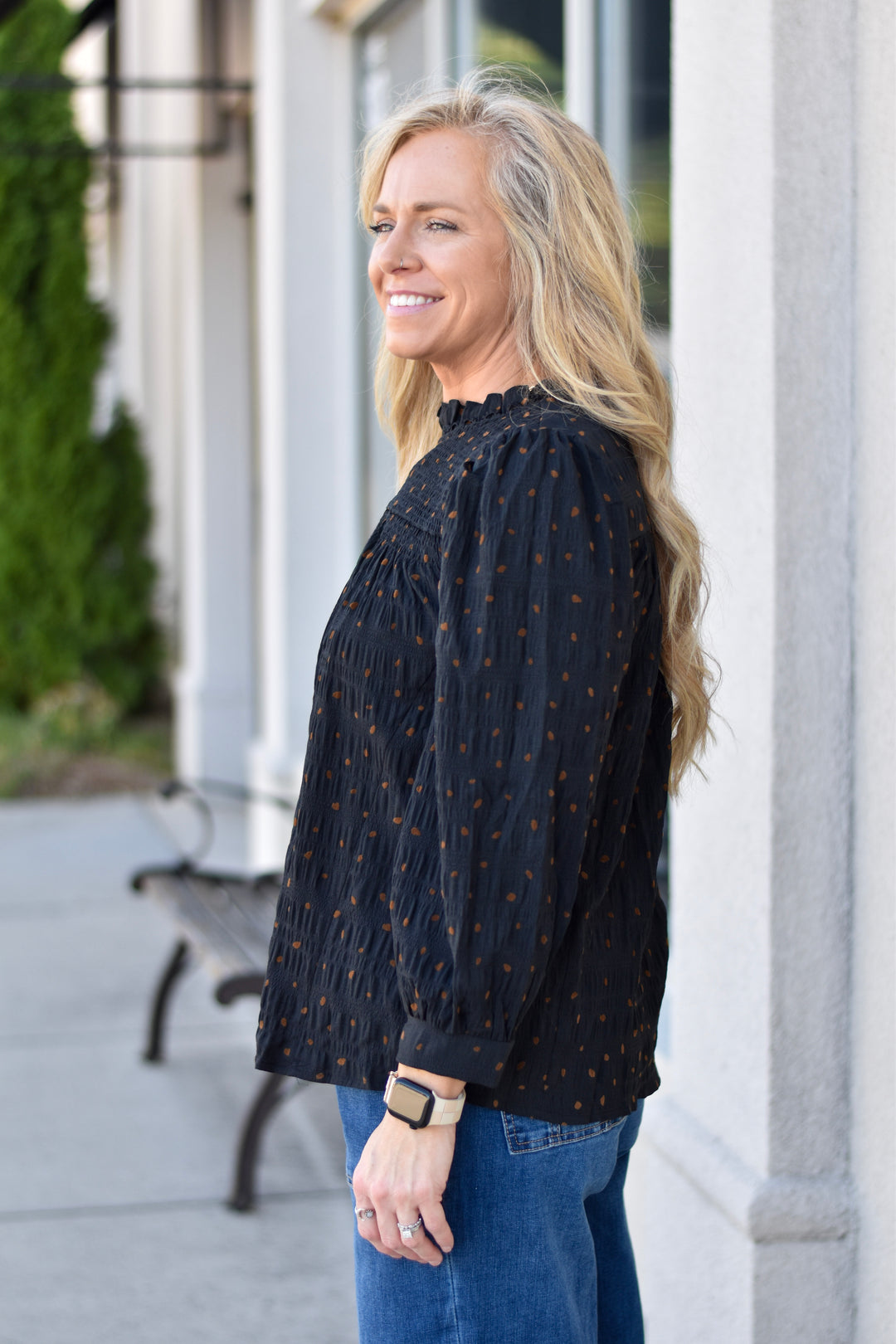 Umgee Polka Dot Blouse