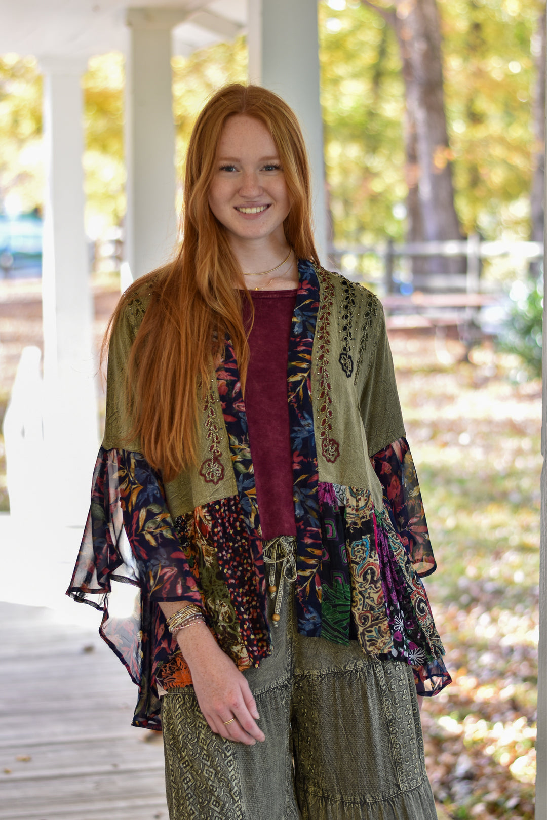 Boho Rustic Embellished Shrug