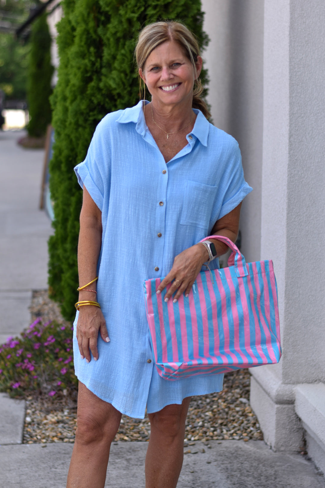 Bluivy Button Up Shirt Dress