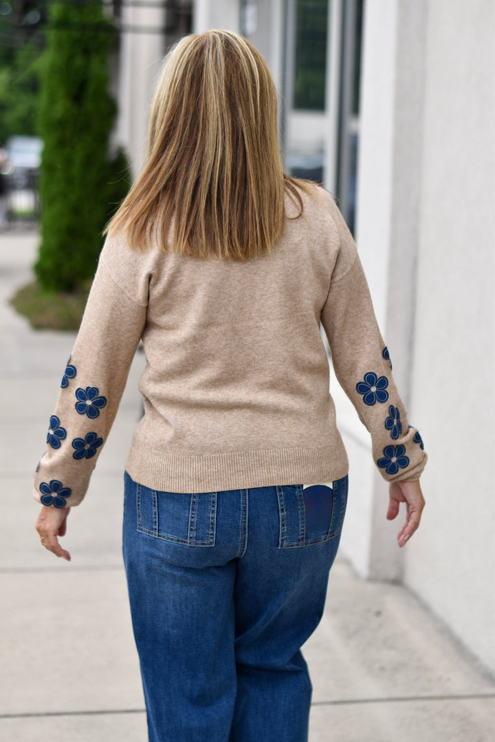 Charlie B Bloom Patch Sweater