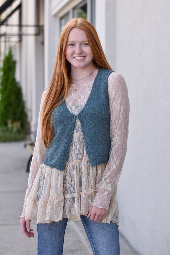 Colby Hook & Eye Sweater Vest