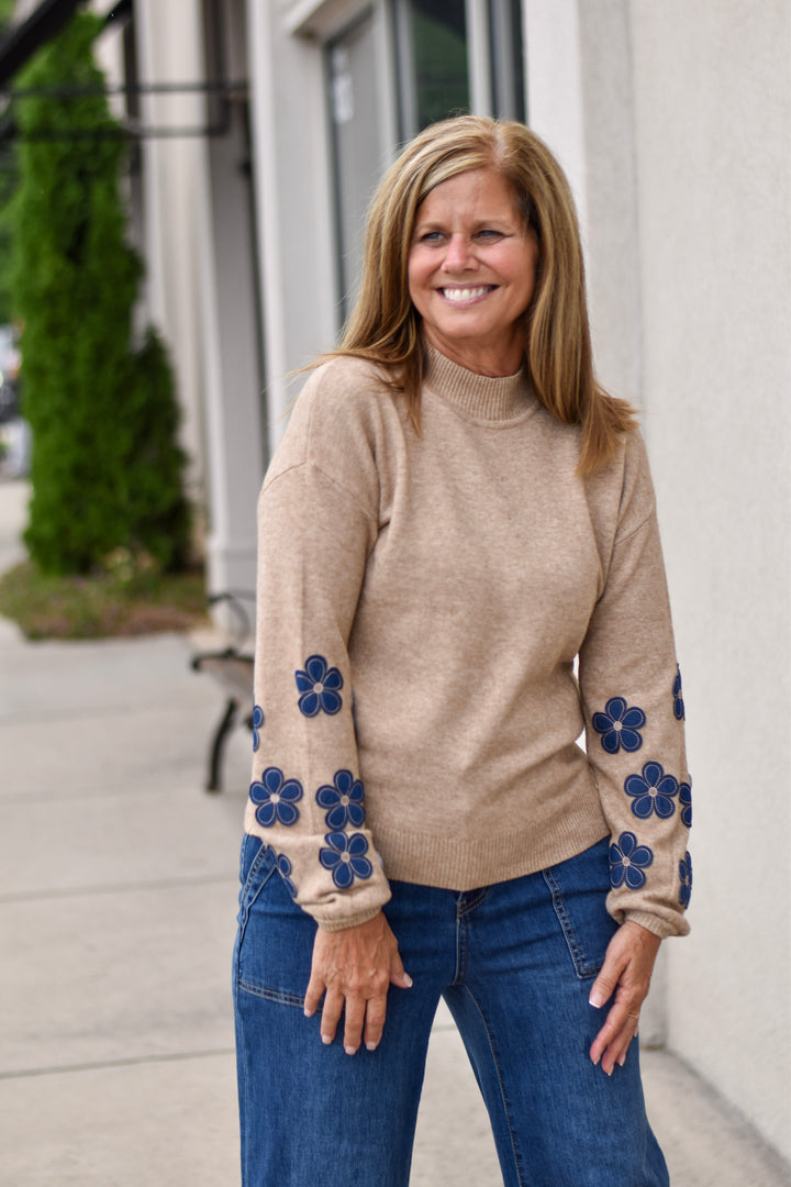 Charlie B Bloom Patch Sweater