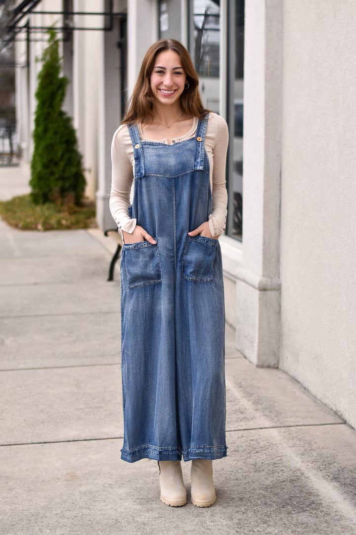 Tencel Wide Leg Jumpsuit