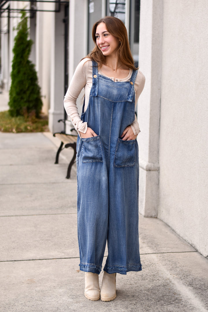 Tencel Wide Leg Jumpsuit