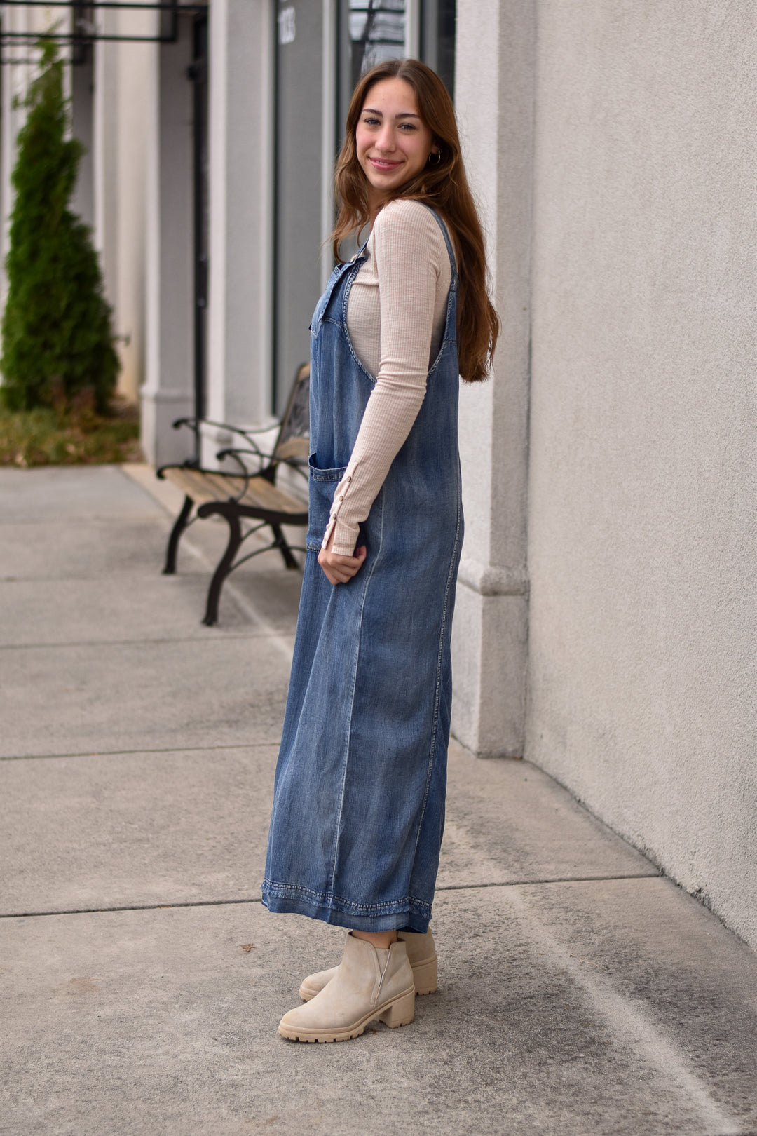 Tencel Wide Leg Jumpsuit