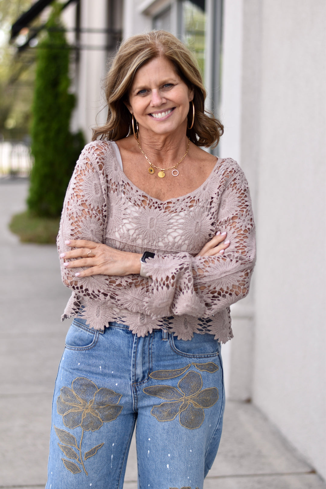 Sandbar Crochet Crop top